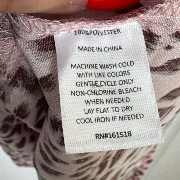 ALREDINE TIERED DRESS. BOHO BABYDOLL LOOSE DRESS. PINK/BROWN ANIMAL PRINT - Picture 6 of 12